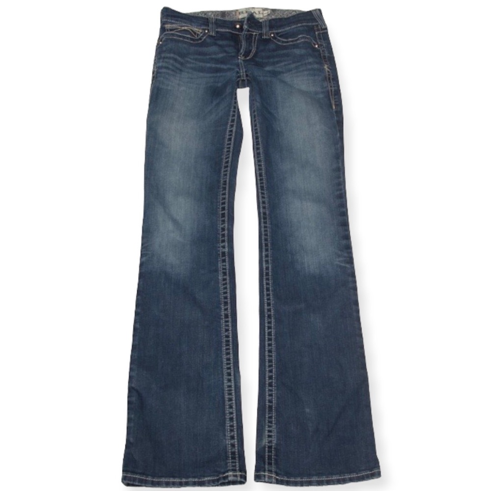 ARIAT Real Denim Tall Women's Mid Rise Boot Cut Western Stretch Jeans Sz 29x37